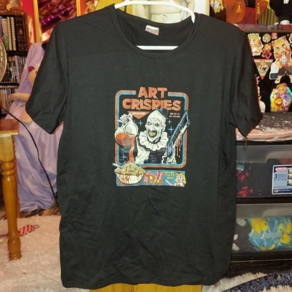 Art the clown black short sleeve top